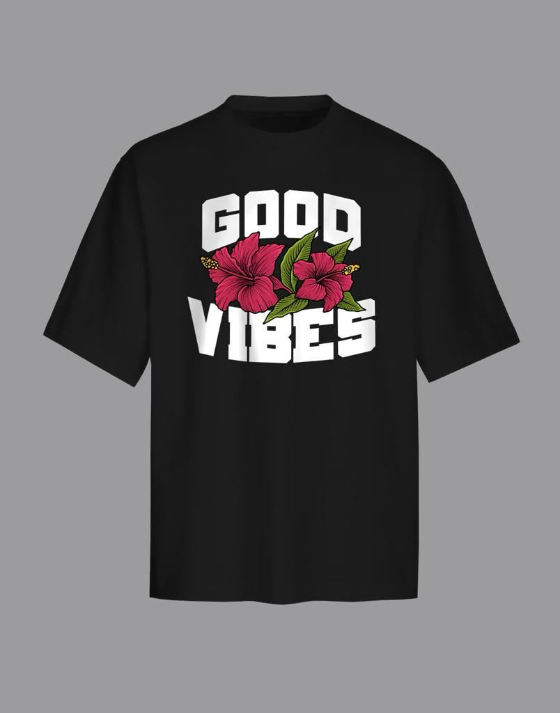Habiscus Flower Good Vibes T Shirt