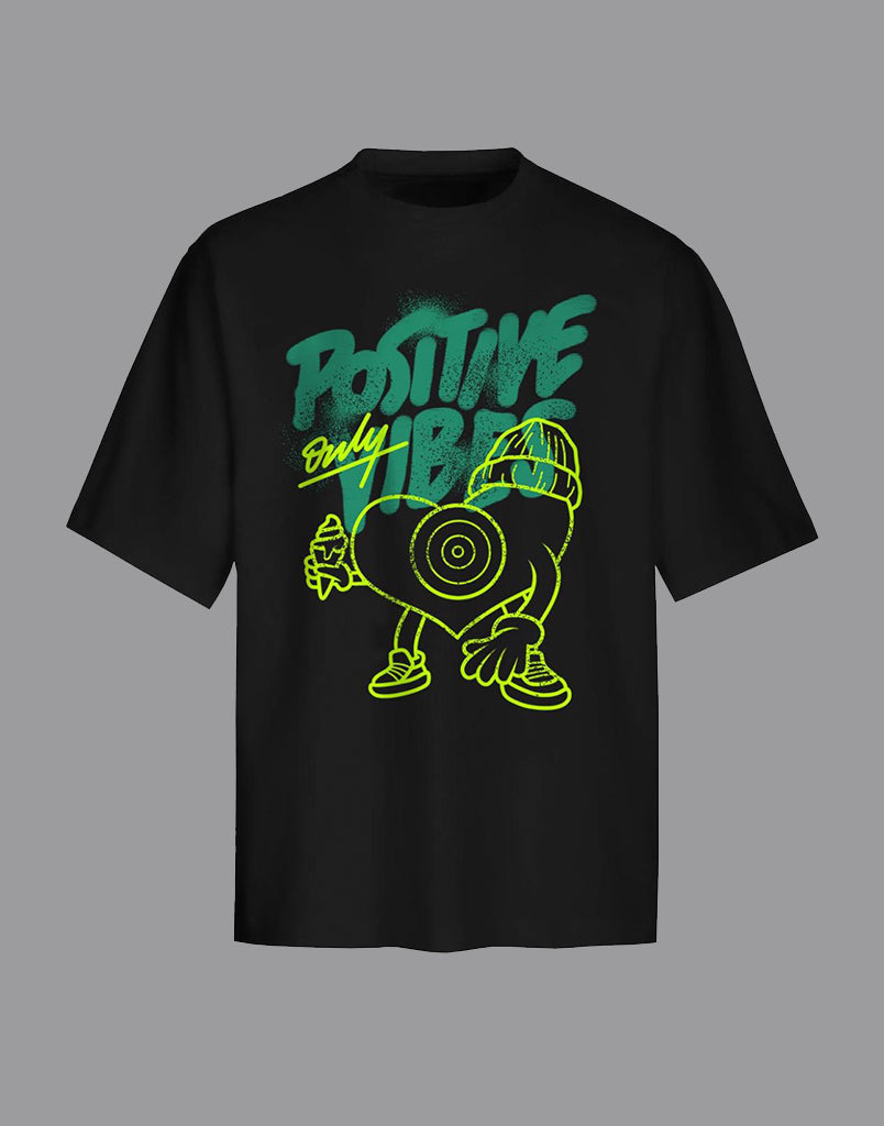 Postive Vibes Only Black T Shirt